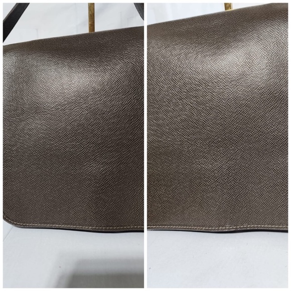 Authentic Louis Vuitton Taiga Leather Roman PM Bag Brown - Picture 12 of 15